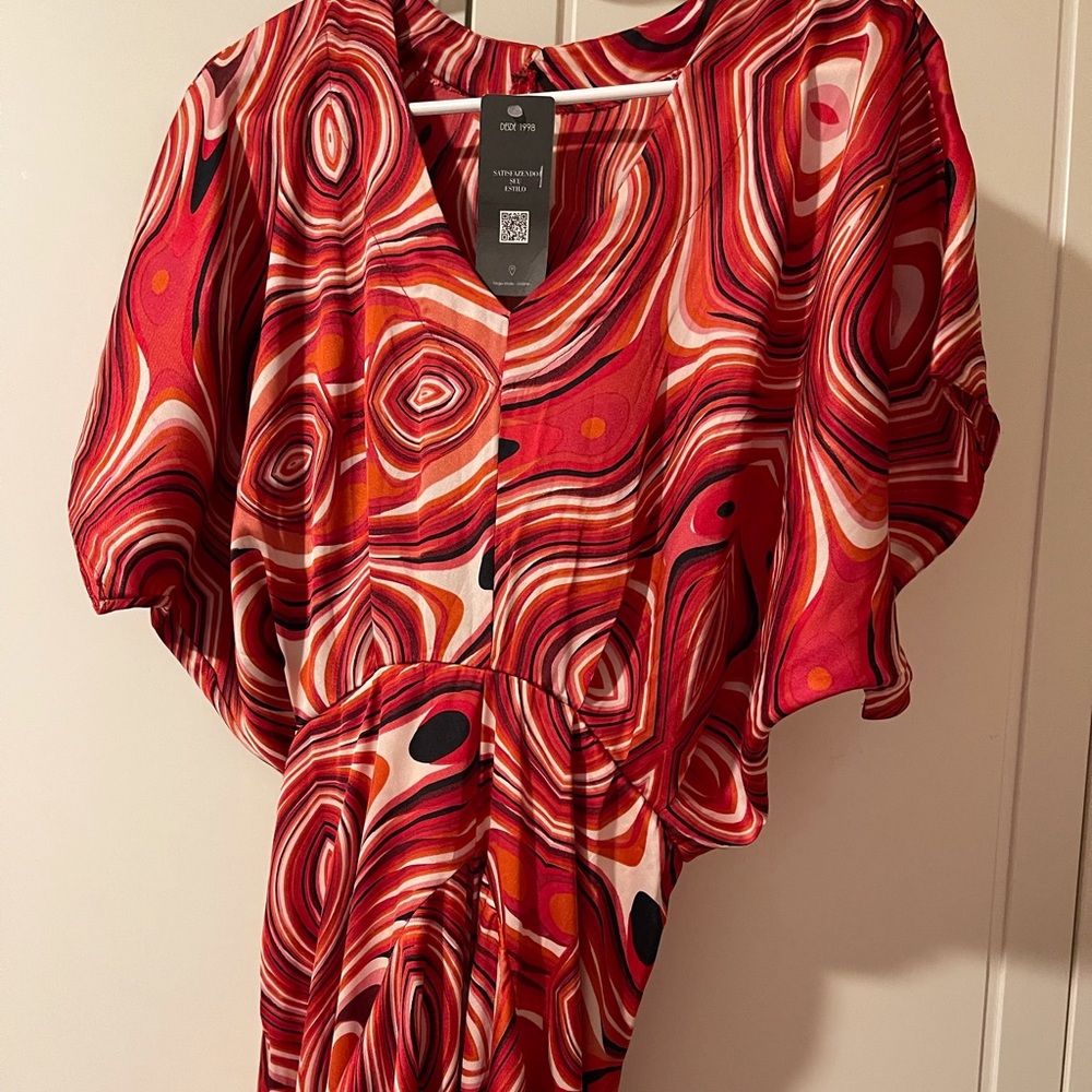Red and White Maxi Dress from Brazil (offers open)